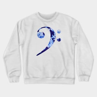 Floral Bass Clef Crewneck Sweatshirt